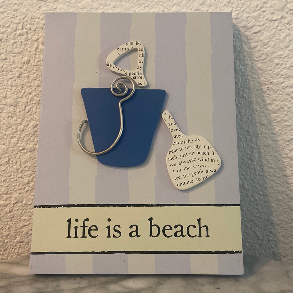 life is a beach wall decor